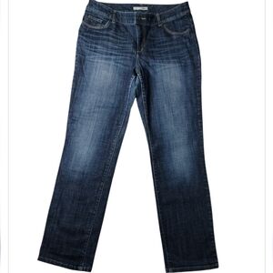 Chico's Women's Dark Blue Straight Leg Jeans Size 12 Large